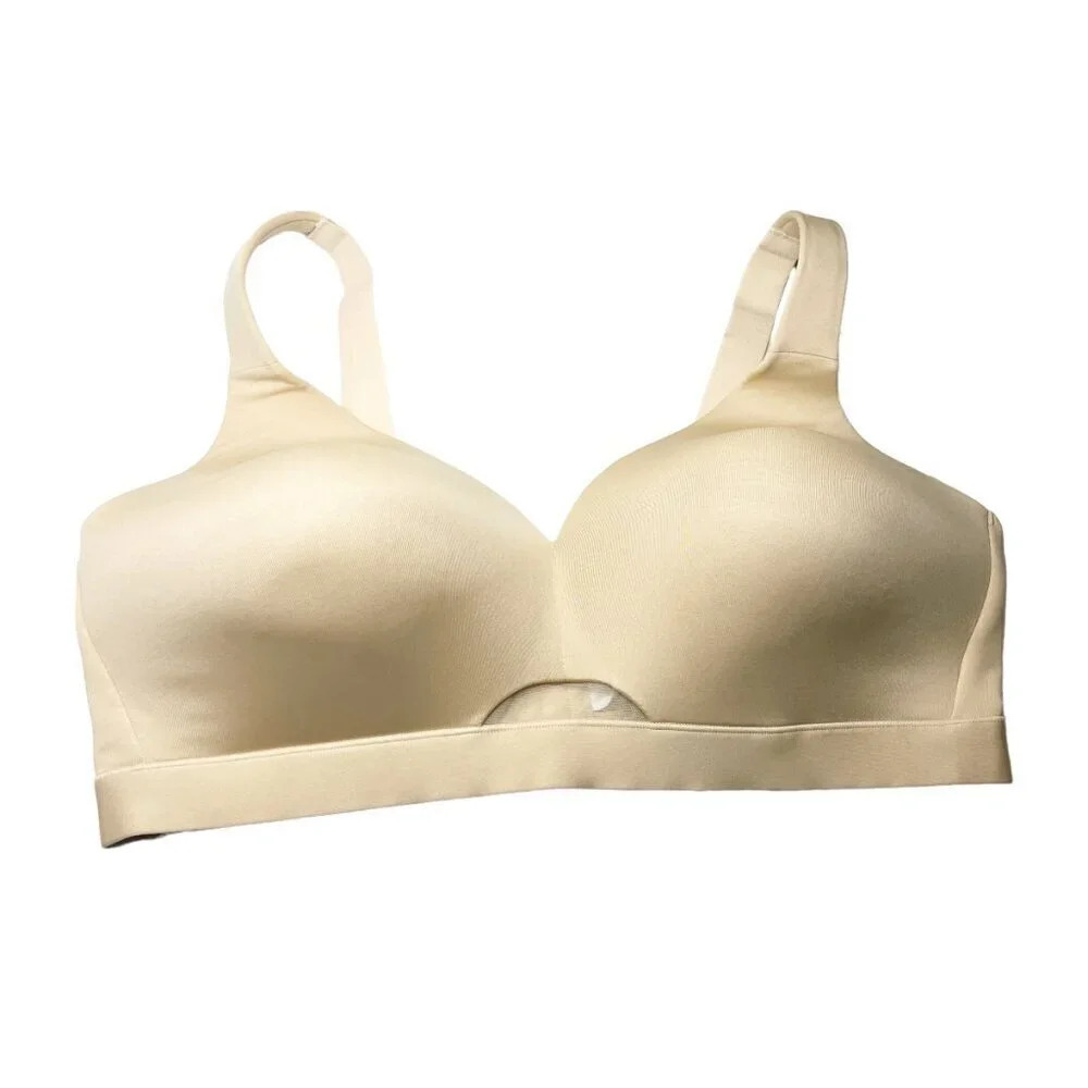 Cacique - Lane Bryant Tan Beige Lightly Lined No Wire Bra Women's Plus Size 42D - Picture 2 of 6